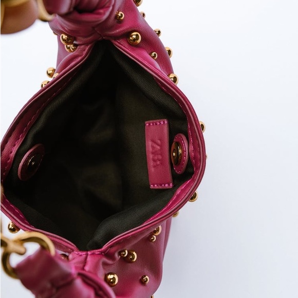 Zara Raspberry Beaded Mini Bag - Picture 5 of 8